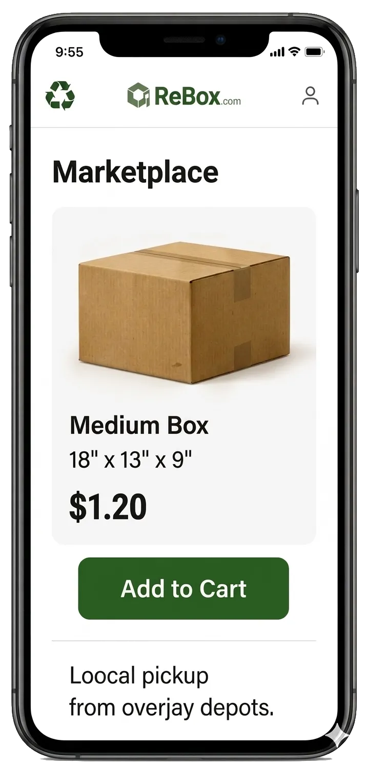 ReBox Marketplace mobile app preview